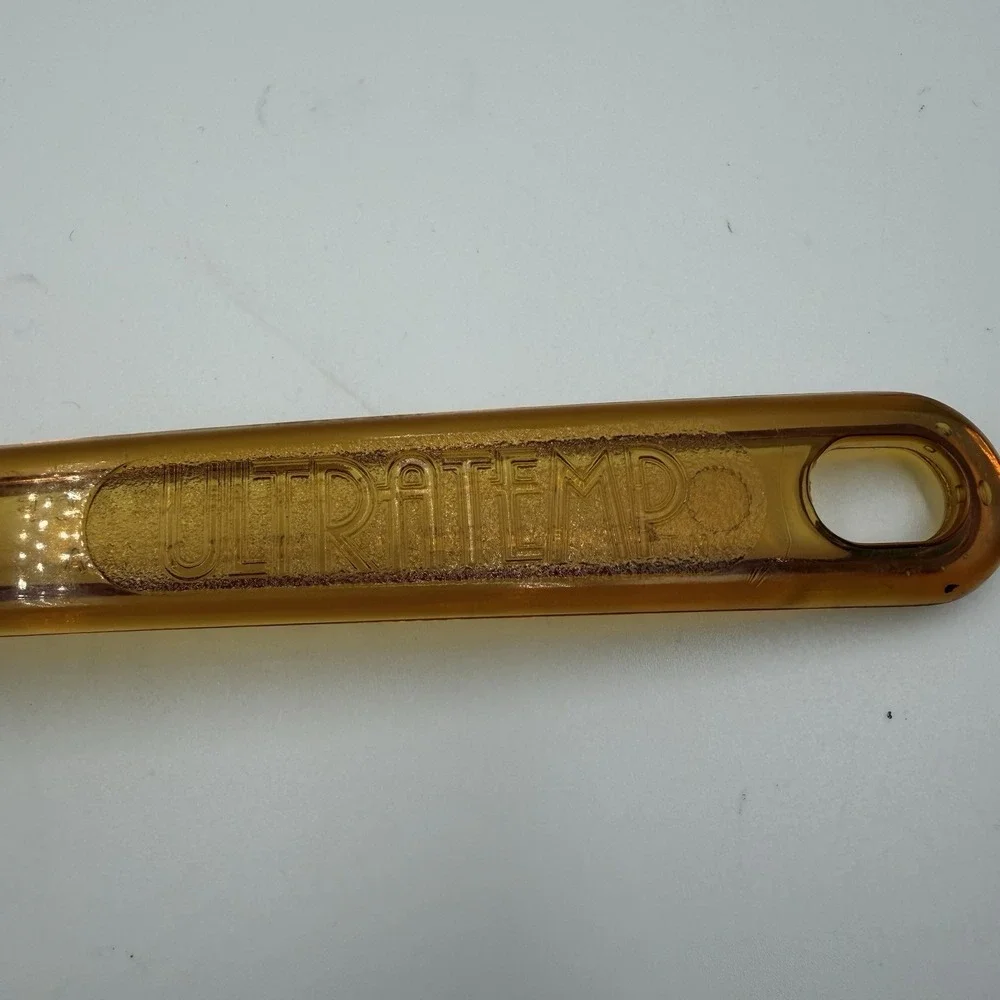 Vintage‎ MCM Ultratemp Amber Lucite Kitchen Utensil Set 5pc Mid Century